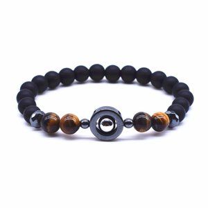 NWT UNISEX Tiger Eye Brown Beads Bracelet